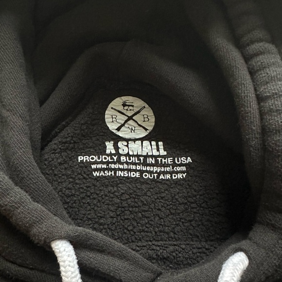 RWB Hooded Distressed Flag Sweatshirt - Picture 2 of 7